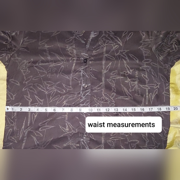 Bamboo Traders linen blend sheer print  top size M - Picture 8 of 9